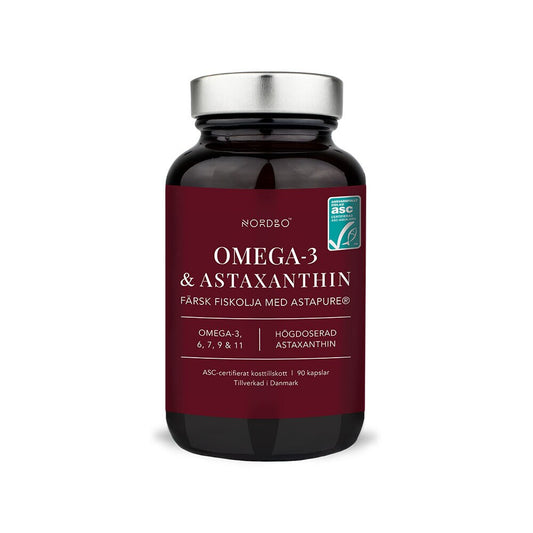 Omega-3 & Astaxanthin 90 kapslar Nordbo
